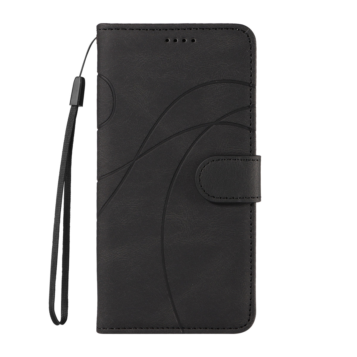 For Honor X8d 4G Wallet Case Leather Phone Cover Stand with Curved Line Design