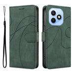 For Honor X8d 4G Wallet Case Leather Phone Cover Stand with Curved Line Design