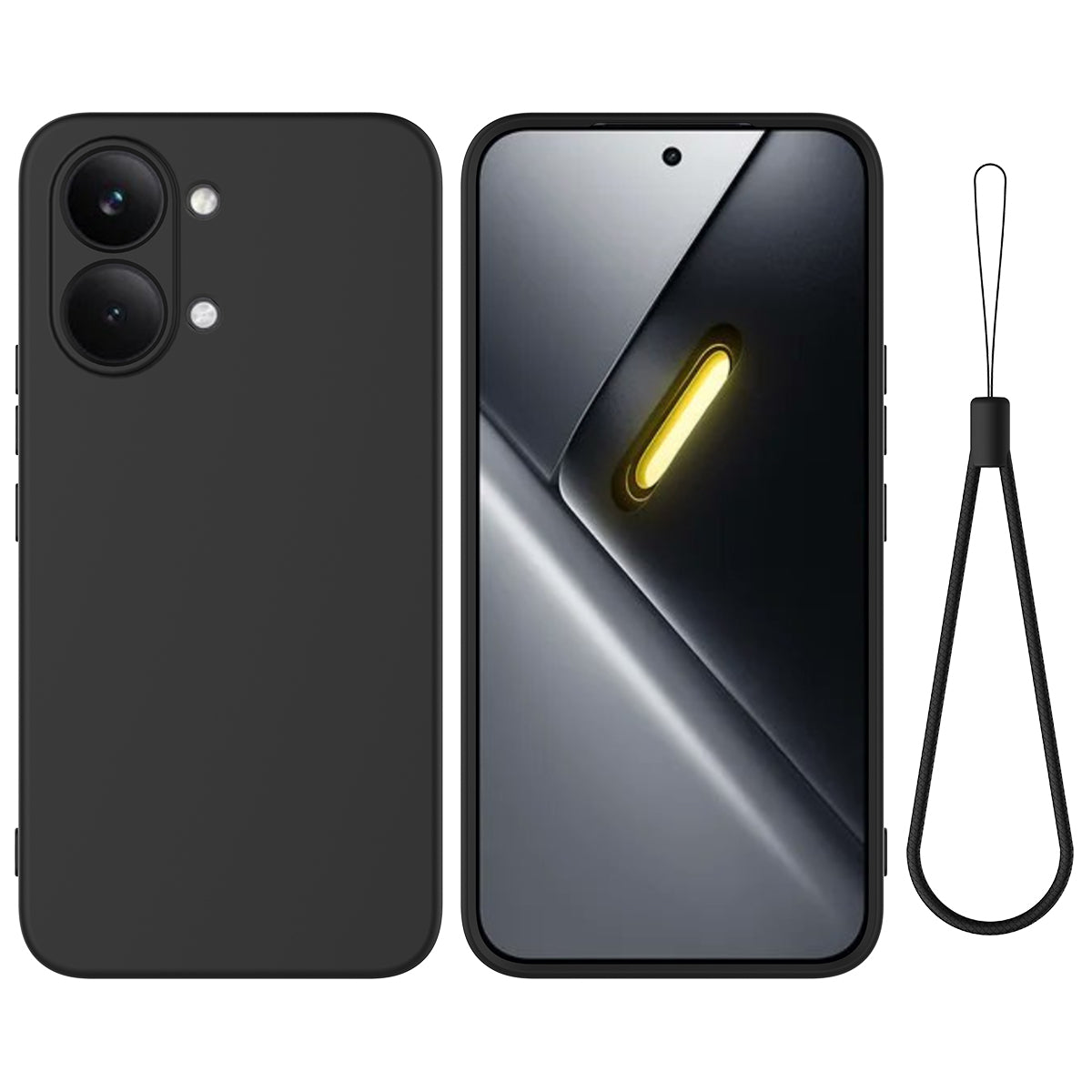 For Xiaomi Redmi Turbo 5 Max 5G / Xiaomi Poco X8 Pro Max 5G Liquid Silicone Case Phone Back Cover with Hand Strap