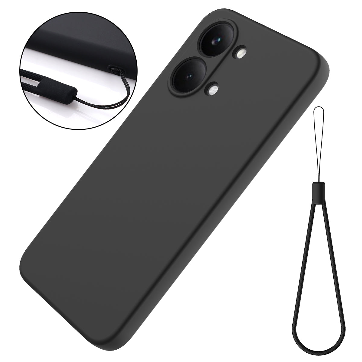 For Xiaomi Redmi Turbo 5 Max 5G / Xiaomi Poco X8 Pro Max 5G Liquid Silicone Case Phone Back Cover with Hand Strap