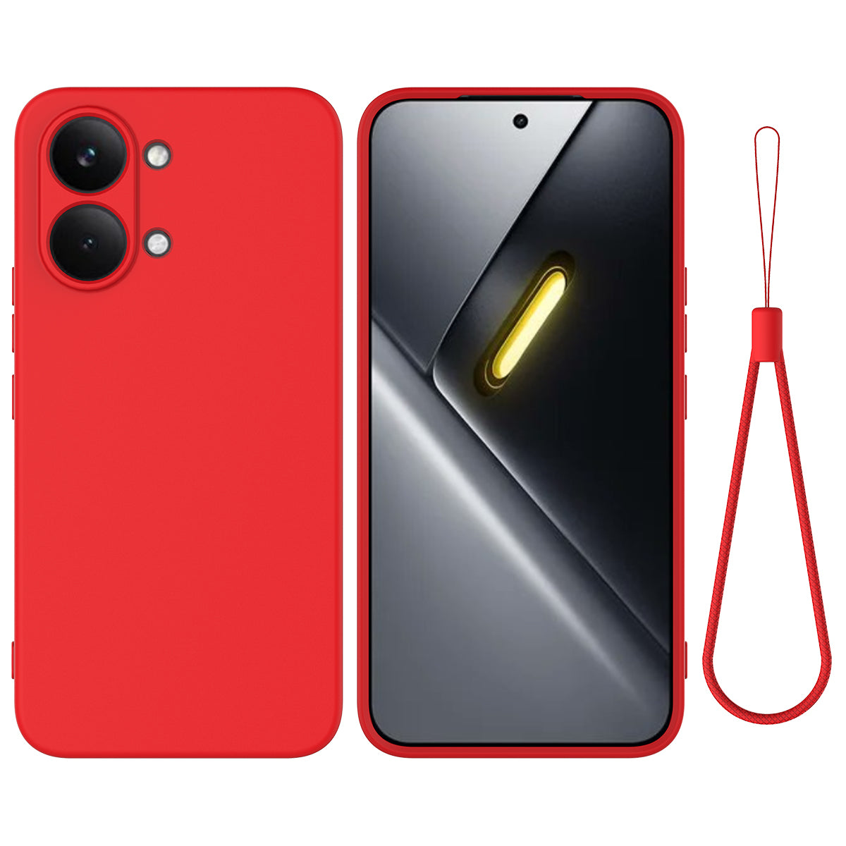 For Xiaomi Redmi Turbo 5 Max 5G / Xiaomi Poco X8 Pro Max 5G Liquid Silicone Case Phone Back Cover with Hand Strap
