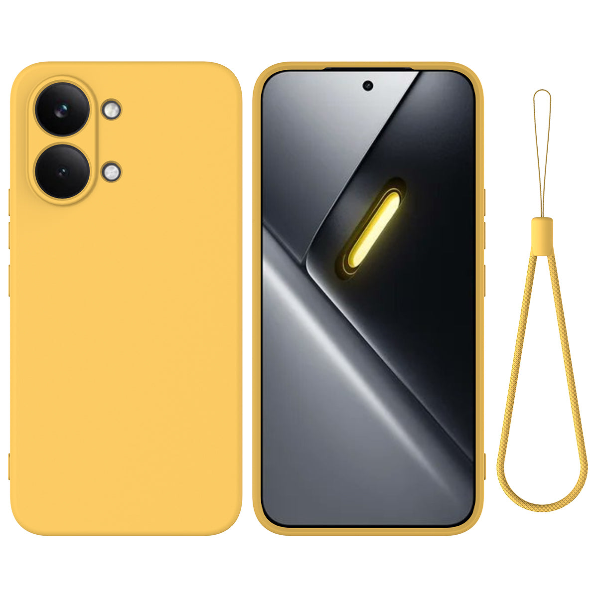 For Xiaomi Redmi Turbo 5 Max 5G / Xiaomi Poco X8 Pro Max 5G Liquid Silicone Case Phone Back Cover with Hand Strap