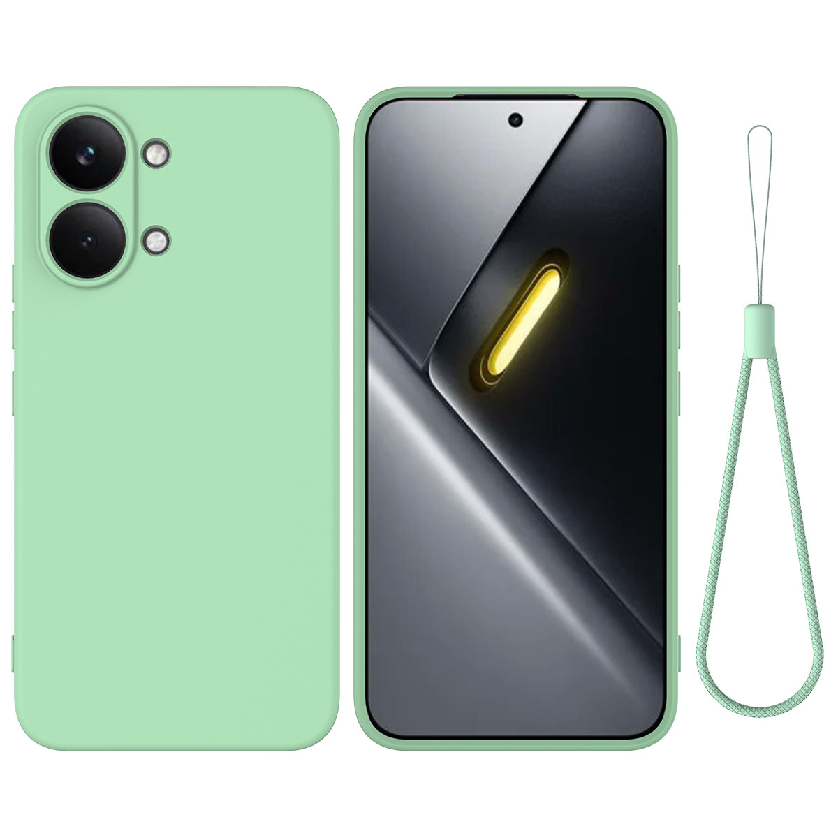 For Xiaomi Redmi Turbo 5 Max 5G / Xiaomi Poco X8 Pro Max 5G Liquid Silicone Case Phone Back Cover with Hand Strap
