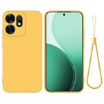 Til Honor 500 Smart / X6d 5G flydende silikone etui mobiltelefon bagcover med håndrem
