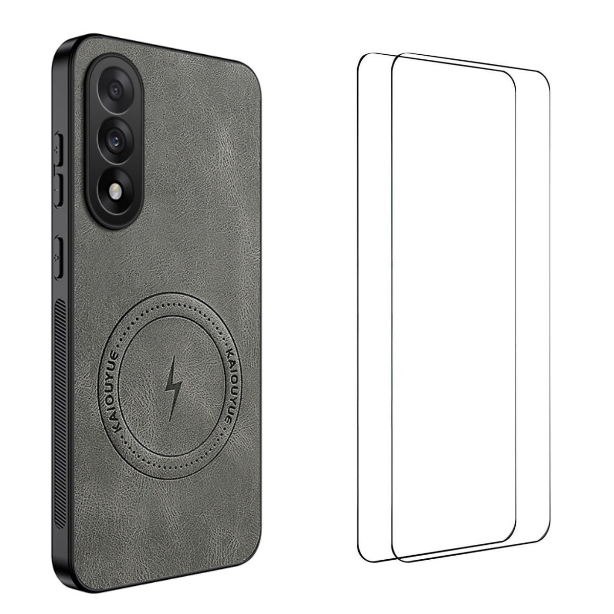 WANLONFENG För OnePlus Ace 5 Ultra 5G / OnePlus Nord 5 5G SD-serien Magnetiskt skal Nappatextur PC TPU mobilskal med 2 st. skärmfilm