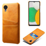 For Samsung Galaxy A23e Dual Card Slots Back Cover Anti-scratch PU Leather Coated Hard PC Protective Case