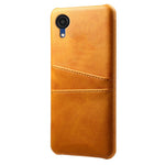 For Samsung Galaxy A23e Dual Card Slots Back Cover Anti-scratch PU Leather Coated Hard PC Protective Case