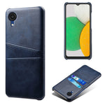 For Samsung Galaxy A23e Dual Card Slots Back Cover Anti-scratch PU Leather Coated Hard PC Protective Case