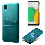 For Samsung Galaxy A23e Dual Card Slots Back Cover Anti-scratch PU Leather Coated Hard PC Protective Case