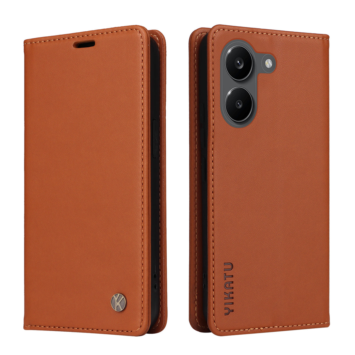 YIKATU For Xiaomi Poco X8 Pro 5G / Xiaomi Redmi Turbo 5 5G YK-001 Phone Cases Magnetic Closure PU Leather Mobile Cover