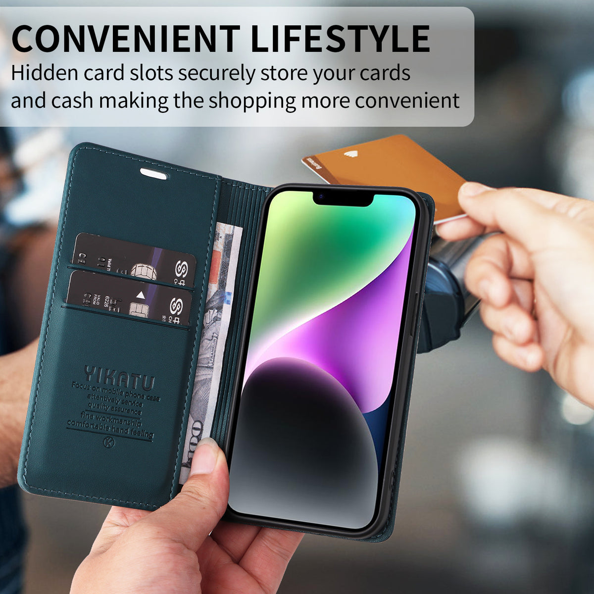 YIKATU For Xiaomi Poco X8 Pro Max 5G / Xiaomi Redmi Turbo 5 Max 5G YK-001 Phone Cases Magnetic Closure PU Leather Mobile Cover