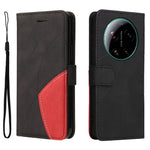 For Xiaomi 17 Ultra 5G Leather Phone Case Stand Wallet with Bi-colour Splicing Design