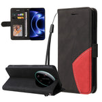 For Xiaomi 17 Ultra 5G Leather Phone Case Stand Wallet with Bi-colour Splicing Design