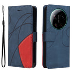 For Xiaomi 17 Ultra 5G Leather Phone Case Stand Wallet with Bi-colour Splicing Design