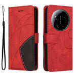 For Xiaomi 17 Ultra 5G Leather Phone Case Stand Wallet with Bi-colour Splicing Design