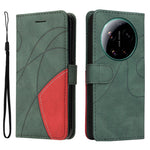For Xiaomi 17 Ultra 5G Leather Phone Case Stand Wallet with Bi-colour Splicing Design