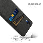 For Samsung Galaxy A23e Cloth Texture Dual Card Slots Phone Back Case Hard PC Drop-proof Cover