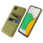 For Samsung Galaxy A23e Cloth Texture Dual Card Slots Phone Back Case Hard PC Drop-proof Cover