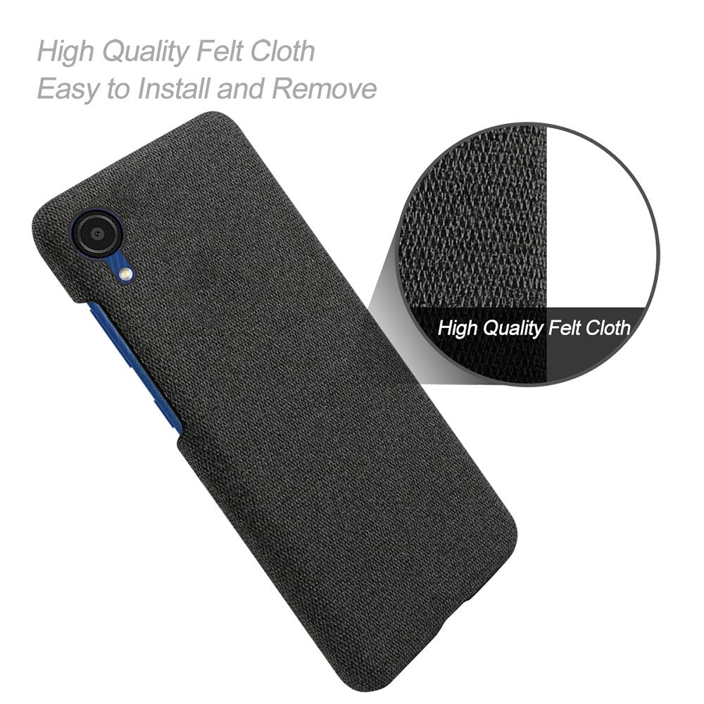 Til Samsung Galaxy A23e Støvtæt Mobiltelefoncover Solid Farve Hårdt PC+Stof Telefoncover