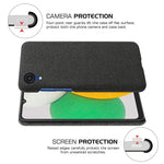 Til Samsung Galaxy A23e Støvtæt Mobiltelefoncover Solid Farve Hårdt PC+Stof Telefoncover