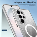 For Samsung Galaxy S26 Ultra Magnetic Case Sparkling Glitter TPU + Acrylic Phone Cover