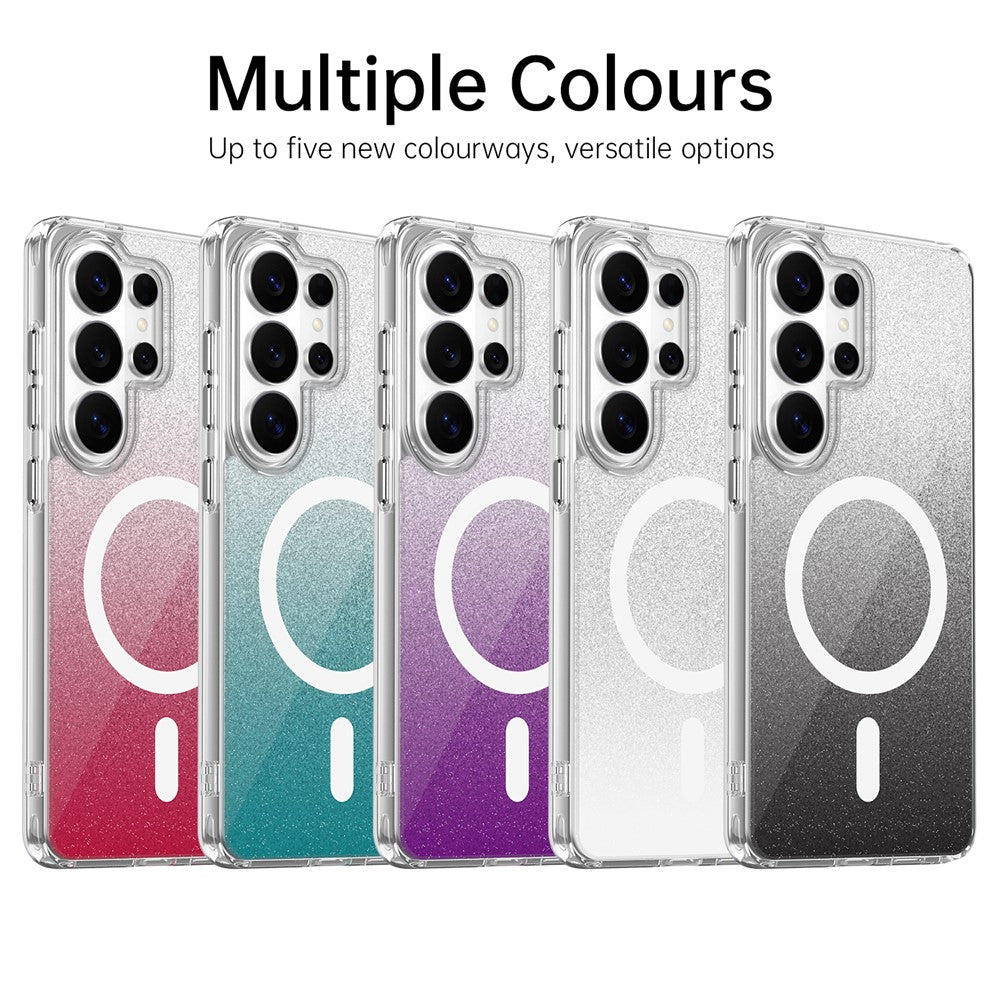 For Samsung Galaxy S26 Ultra Magnetic Case Sparkling Glitter TPU + Acrylic Phone Cover