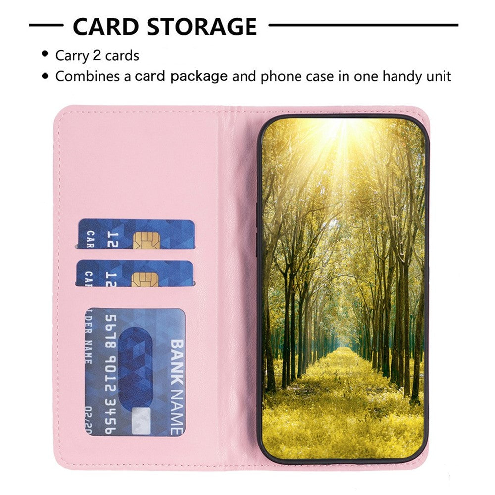 BINFEN COLOR BF Style-16 til Samsung Galaxy A54 5G PU-lædertelefoncover Med præget rombemønster Beskyttelsescover Magnetisk lukning Flipcover med stander/kortplads