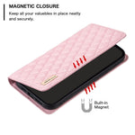 BINFEN COLOR BF Style-16 til Samsung Galaxy A54 5G PU-lædertelefoncover Med præget rombemønster Beskyttelsescover Magnetisk lukning Flipcover med stander/kortplads