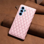 BINFEN COLOR BF Style-16 til Samsung Galaxy A54 5G PU-lædertelefoncover Med præget rombemønster Beskyttelsescover Magnetisk lukning Flipcover med stander/kortplads