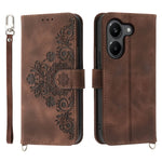 For Xiaomi Poco X8 Pro 5G  /  Redmi Turbo 5 5G Wallet Case Flower Pattern PU Leather Phone Cover with Strap