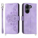 For Xiaomi Poco X8 Pro 5G  /  Redmi Turbo 5 5G Wallet Case Flower Pattern PU Leather Phone Cover with Strap