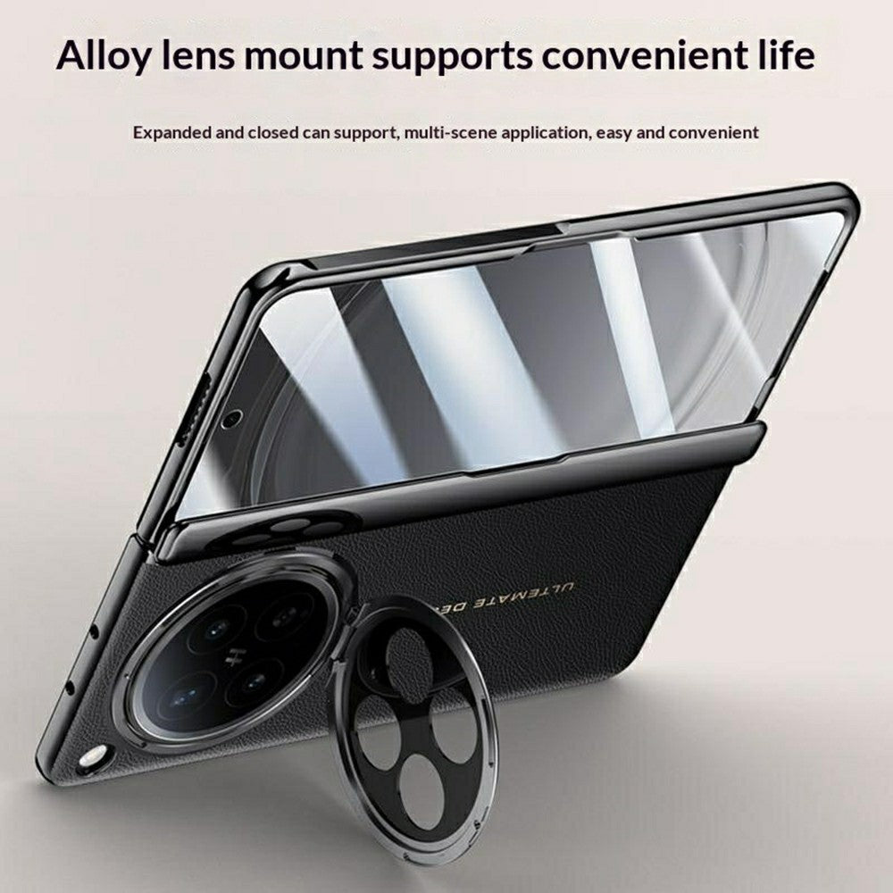 For Oppo Find N6 5G Case with Tempered Glass Screen Protector Lens Kickstand Electroplated Phone Cover