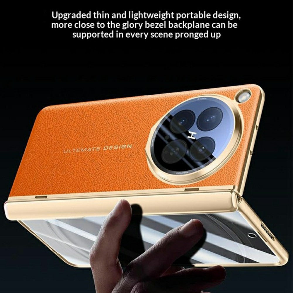 For Oppo Find N6 5G Case with Tempered Glass Screen Protector Lens Kickstand Electroplated Phone Cover