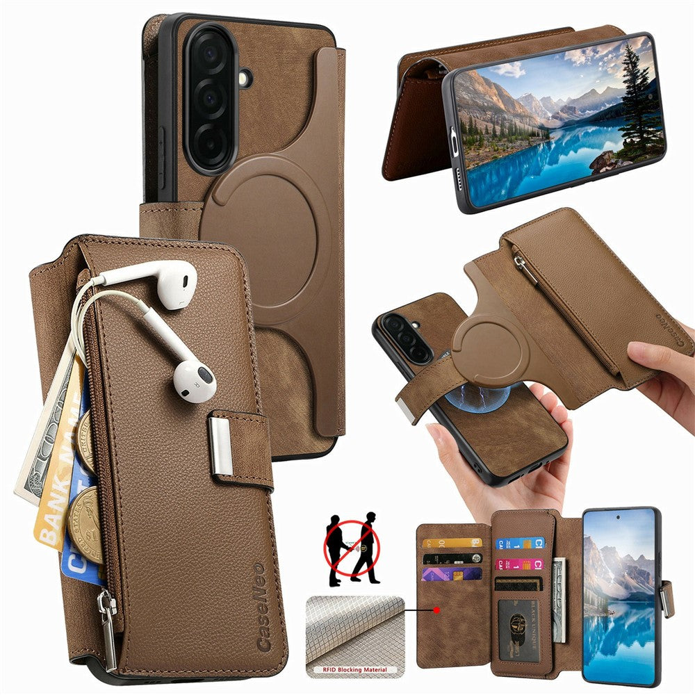 CASENEO MW-02 Til Samsung Galaxy S26+ Etui Aftageligt Magnetisk Læder Flipcover