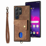 Samsung Galaxy S26 Ultra Läderskal med Korthållare - Brun