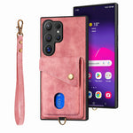 Samsung Galaxy S26 Ultra Läderskal med Korthållare - Rosa
