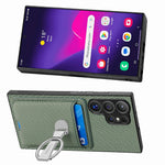CASENEO För Samsung Galaxy S26 Ultra mobilskal Läder Baksida med Stativ och Kortfack Kolfiberstruktur