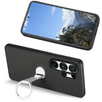 CASENEO C1-19 til Samsung Galaxy S26 Ultra Etui Foldbar Støttefod Læder Bagcover Kulfibertekstur