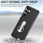 CASENEO C1-19 til Samsung Galaxy S26 Ultra Etui Foldbar Støttefod Læder Bagcover Kulfibertekstur