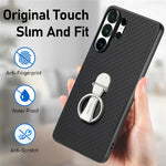 CASENEO C1-19 til Samsung Galaxy S26 Ultra Etui Foldbar Støttefod Læder Bagcover Kulfibertekstur