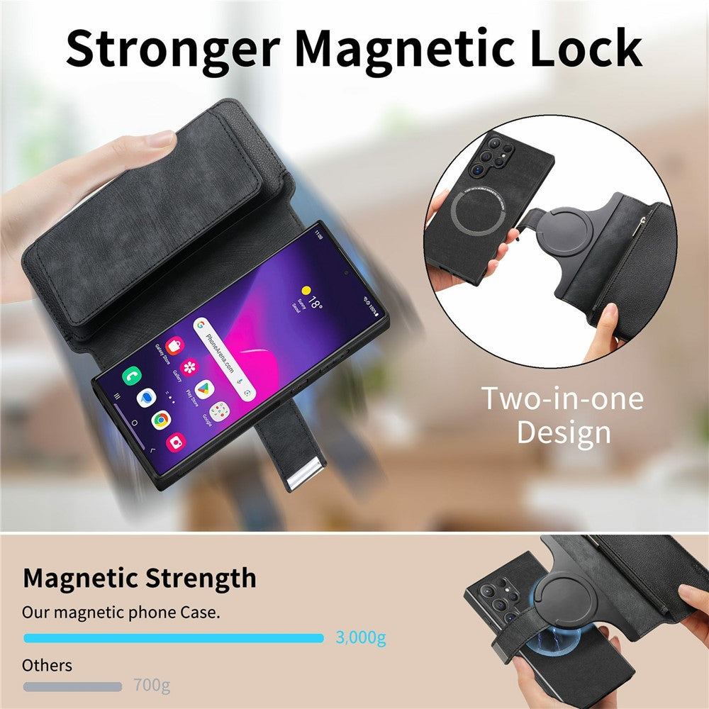 CASENEO MW-02 til Samsung Galaxy S26 Ultra cover Aftageligt magnetisk læder flip cover