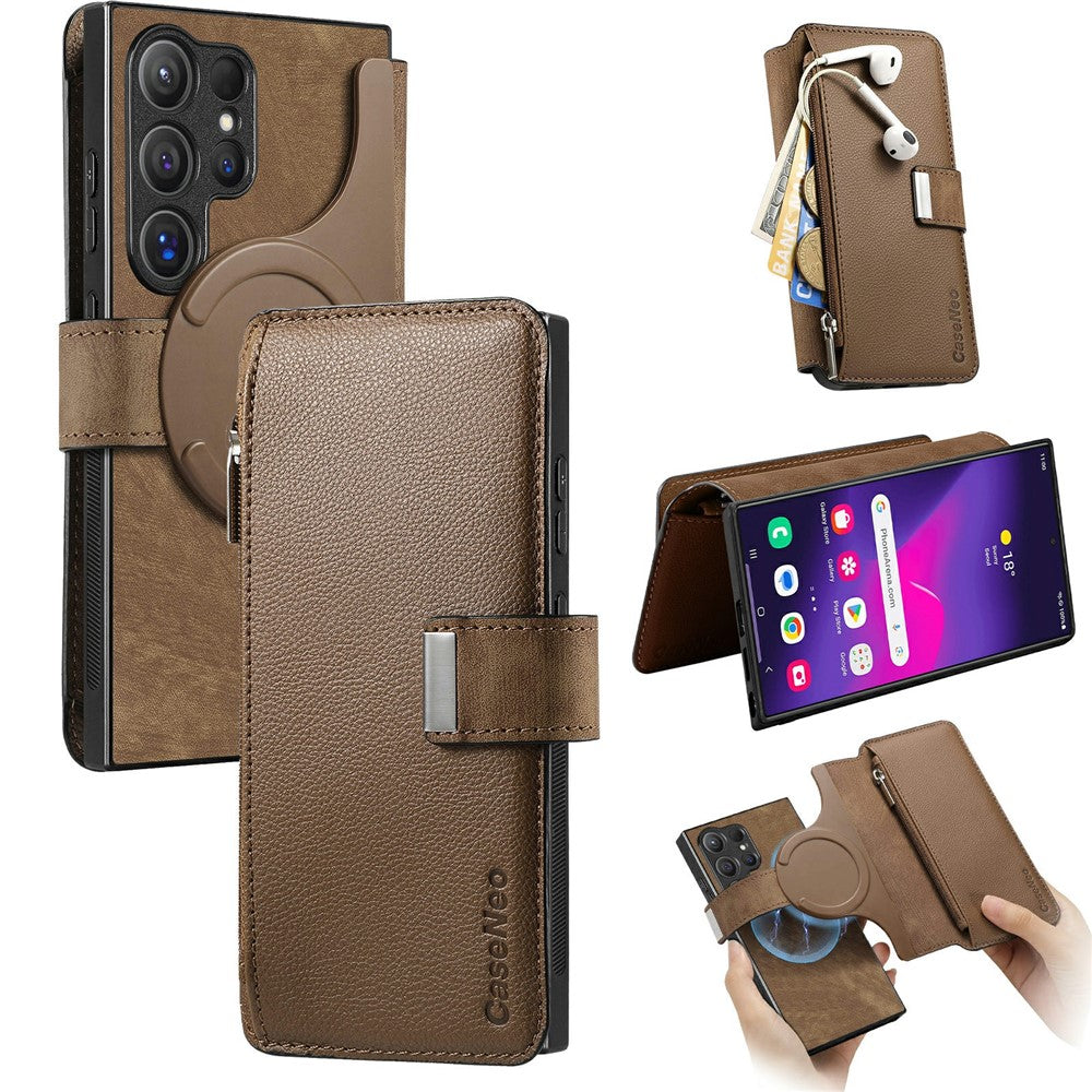 CASENEO MW-02 til Samsung Galaxy S26 Ultra cover Aftageligt magnetisk læder flip cover