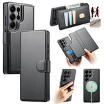 CASENEO For Samsung Galaxy S26 Ultra Magnetic Case RFID Blocking Wallet Detachable Leather Phone Cover with Wristband