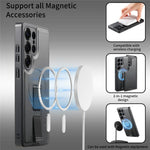 CASENEO For Samsung Galaxy S26 Ultra Magnetic Case RFID Blocking Wallet Detachable Leather Phone Cover with Wristband
