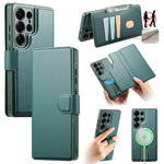 CASENEO For Samsung Galaxy S26 Ultra Magnetic Case RFID Blocking Wallet Detachable Leather Phone Cover with Wristband