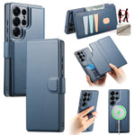 CASENEO For Samsung Galaxy S26 Ultra Magnetic Case RFID Blocking Wallet Detachable Leather Phone Cover with Wristband