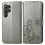 For Samsung Galaxy S26 Ultra Leather Case Four-Leaf Clover Wallet Phone Coverv