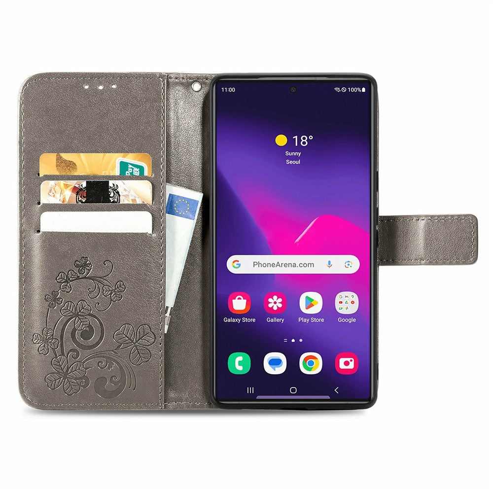 For Samsung Galaxy S26 Ultra Leather Case Four-Leaf Clover Wallet Phone Coverv