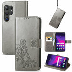 For Samsung Galaxy S26 Ultra Leather Case Four-Leaf Clover Wallet Phone Coverv