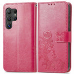 For Samsung Galaxy S26 Ultra Leather Case Four-Leaf Clover Wallet Phone Coverv